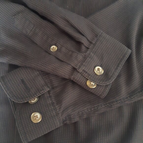 Klauss Boehler Kollektion SZ M Brown & Tan Woven Check Men's Button Up Shirt - Picture 4 of 12